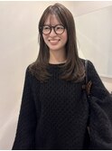 オリーブベージュレイヤー福岡天神美容室