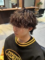 アトラクト バイ ラック 津田沼(Attract by LUCK) 波巻きシャドウウルフパーマ/メンズパーマ/メンズ/メンズカット