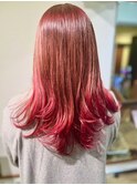 【coma中野】艶っぽレッドハイライトカラー