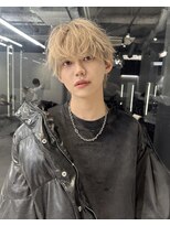 リップスヘアー 渋谷 annex(LIPPS hair)&nbsp;ラウンドマッシュ　ミルクティーベージュ　メンズハイトーン