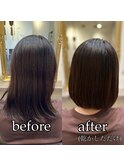 痛んで見えるパヤパヤ毛も、美髪矯正(縮毛矯正)でツヤボブに!