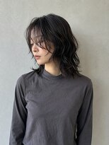 吉 船橋(kici)&nbsp;黒髪ミディアムウルフ/ウルフパーマ/ニュアンスパーマ/船橋駅