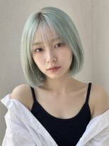 ベル 新宿(Belle)&nbsp;切りっぱなしボブ/ショートボブ/ミントカラー/ハイトーン/新宿