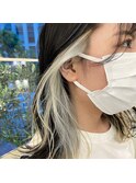 【ケアブリーチ使用】インナー×ホワイトベージュ