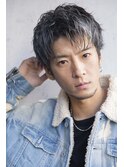 小久保style☆透明感シルバーカラーかき上げオーシャンブルー