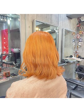 インク 渋谷(INK.) オレンジベージュ/レイヤーカット/黒髪ウルフ[渋谷]