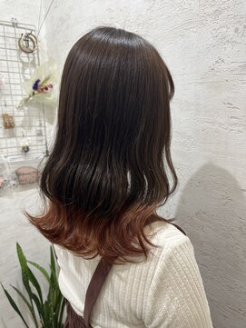 ジルスタンダード(JILL STANDARD) 裾カラーオレンジブラウン