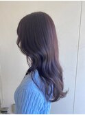 顔まわりカット◯ロングレイヤー◯グレージュ