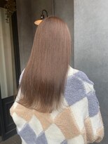 ナンバー ブラオ 名古屋栄(N° blao) ミルクティーブラウン 外ハネロング セミロング