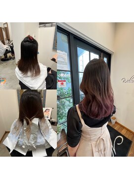 ディッシュ 五反田(dish) グラデーションカラー/violetpink/ケアブリーチ☆五反田美容院