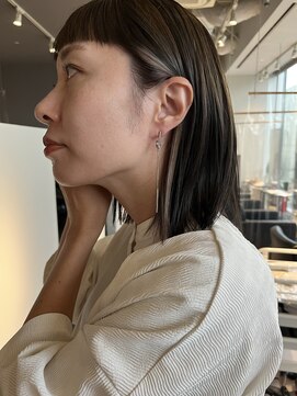 ヘアーエスクールシーユー 枚方T-SITE店(hair S.COEUR×Cu) 大人ボブ×インナーカラー