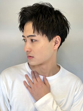 アリエッタ(aRietta) 【aRietta】メンズカット/黒髪/ショート/センターパート/春ヘア