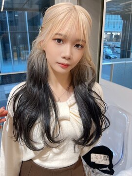 ランテルディ 渋谷(LANTERDIT) ルーツカラー　グラデーションカラー　ケアブリーチ　ロングヘア