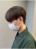 マッシュナチュラルカラーマッシュメンズヘアカラーツーブロック
