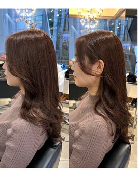 ノア(no_a) ダブルカラー×ピンクブラウン