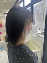 プランタン フォー ヘアー(printemps FOR HAIR) インナーカラー×オークルベージュ×ミディアムボブ