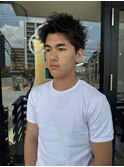 MEN'SHAIRウルフカルマパーマメンズショートイージーパーマ