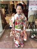 横浜七五三着付けヘアセット/7歳髪型こどもキッズヘアアレンジ