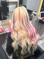 ラピス 福岡天神店(Lapis)&nbsp;やまでぃーハイトーンブリーチ&ダブルカラーエクステ髪質改善