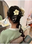 編み下ろしヘアセット