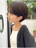 ショートボブ/ショートヘア/丸みショート/耳かけショート