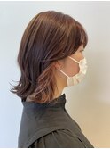 violet brown×baby pink