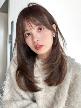 アルバム 新宿(ALBUM SHINJUKU) ロング前髪カット韓国ヘア顔周りレイヤー_F21246