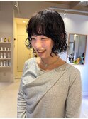 ボブパーマ　ボブレイヤーパーマ　アッシュカラー　トーンダウン