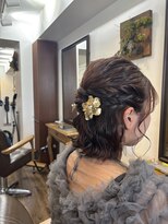ヘアーサロン ラフリジー(Loufreasy)&nbsp;ボブで可愛い♪結婚式・お呼ばれハーフアップアレンジ