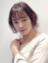 GINZA CAMINOIA TAKASAKI 3rd.&nbsp;外ハネボブウルフ　アースカラーのオン眉ショート