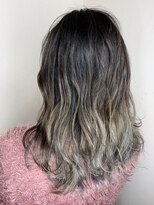 フロート 小阪店(float)&nbsp;グラデーションカラー_マロンベージュ Aラインボブ かきあげ