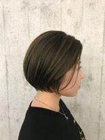 ナンバー エアロ 横浜(N° +aero) 韓国ヘア/マロンベージュ/シースルーバング/くびれミディ