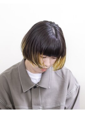 ルプラ ガーデン(le-pla garden) ボブ#切りっぱなし#インナーカラー#ダブルカラー＃ケアブリーチ