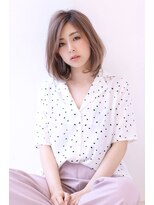 オーロ 緑地公園店(ORO)&nbsp;ことりベージュ毛先パーマ大人かわいい小顔フレンチボブ大人ボブ