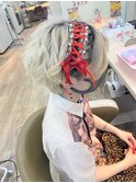 ショートヘアでレースアップ♪
