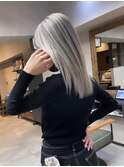 バレイヤージュ、ハイライト、グレージュカラー、ココアベージュ