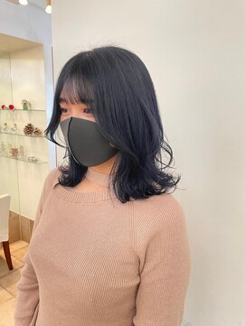 キティン 吉祥寺(kitin) 《kitin吉祥寺》ブルーブラック　韓国風顔周りカット