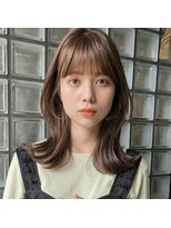 ガーデン オオタカノモリ(garden otakanomori)&nbsp;似合わせカット×シースルーバング×アースカラー×伸ばしかけ