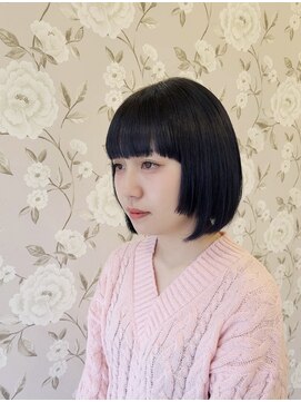 キティ(KITTY) ボブ/姫カット/ブルーブラック