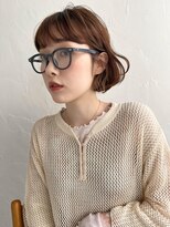 ムク 甲府(muku.)&nbsp;ミディアムヘア/斜めバング/グレージュカラー/甲府駅