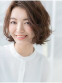 ★ニュアンスパーマ切りっぱなし耳かけボブパーマ30代40代★10