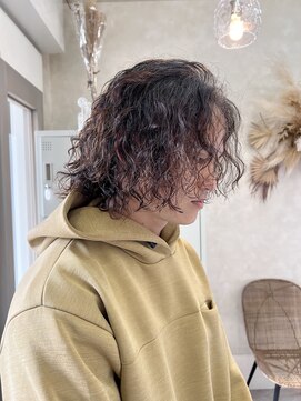 ルリアン 元住吉店(Le'lien) メンズミディアムパーマ/ハイライト