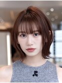 20代30代大人かわいい小顔くびれレイヤーカット前髪ボブウルフ