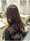 ブリーチなしカラー×チェリーブラウン/かれん