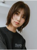 顔まわりレイヤー/ボブ/切りっぱなし