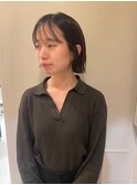 【ケアカラー/オーガニックカラー】ぷつっとぱらっと外ハネボブ