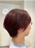 30代40代50代人気立体感カラー×丸みショート白髪ぼかし