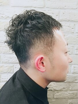 グラッドバーバードットエビス 恵比寿(GLAD BARBER. EBISU) サーフカール/スパイキーショート/ブルーブラック[恵比寿]