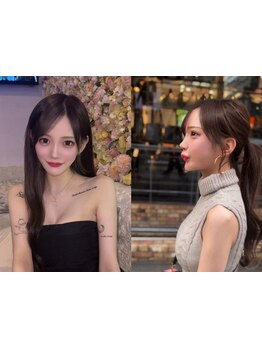 《シールエクステ×髪質改善》45~60cm取扱店*質・モチも◎[ダブルカラー/シールエクステ/髪質改善/心斎橋]