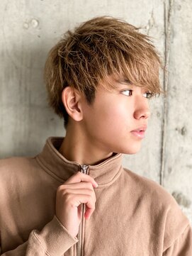 エルマーク 梅田(L-MARK) ダブルカラー/ブリーチ/ミルクティー/ヘアカラー/men's